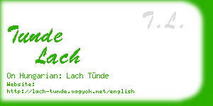 tunde lach business card
