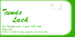 tunde lach business card